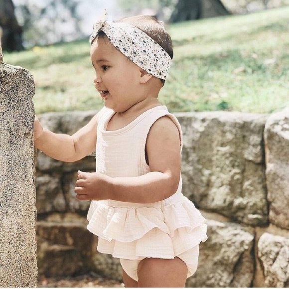 White Romper with Ruffles - Picture 2 of 4